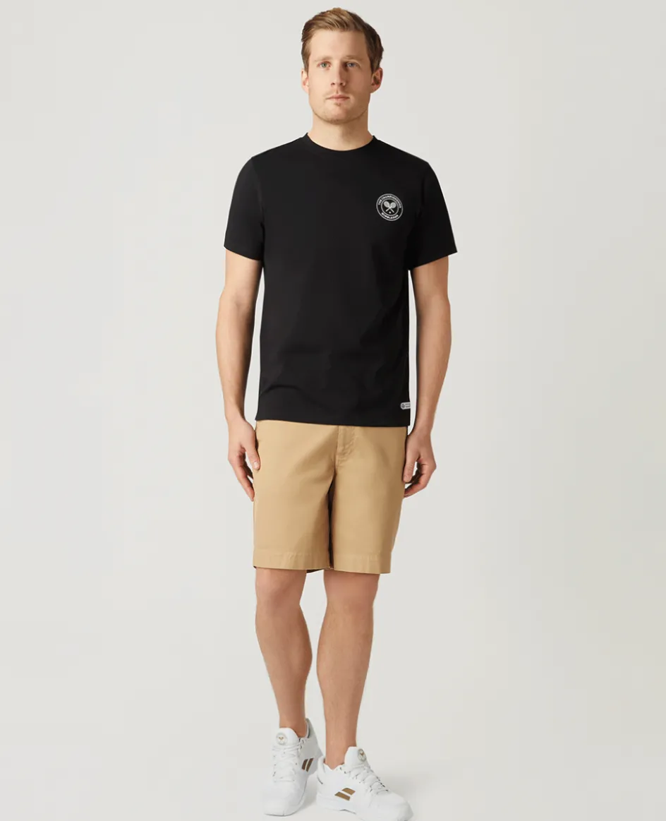 Wimbledon Mens SW19 Print T-Shirt - Black- T-Shirts