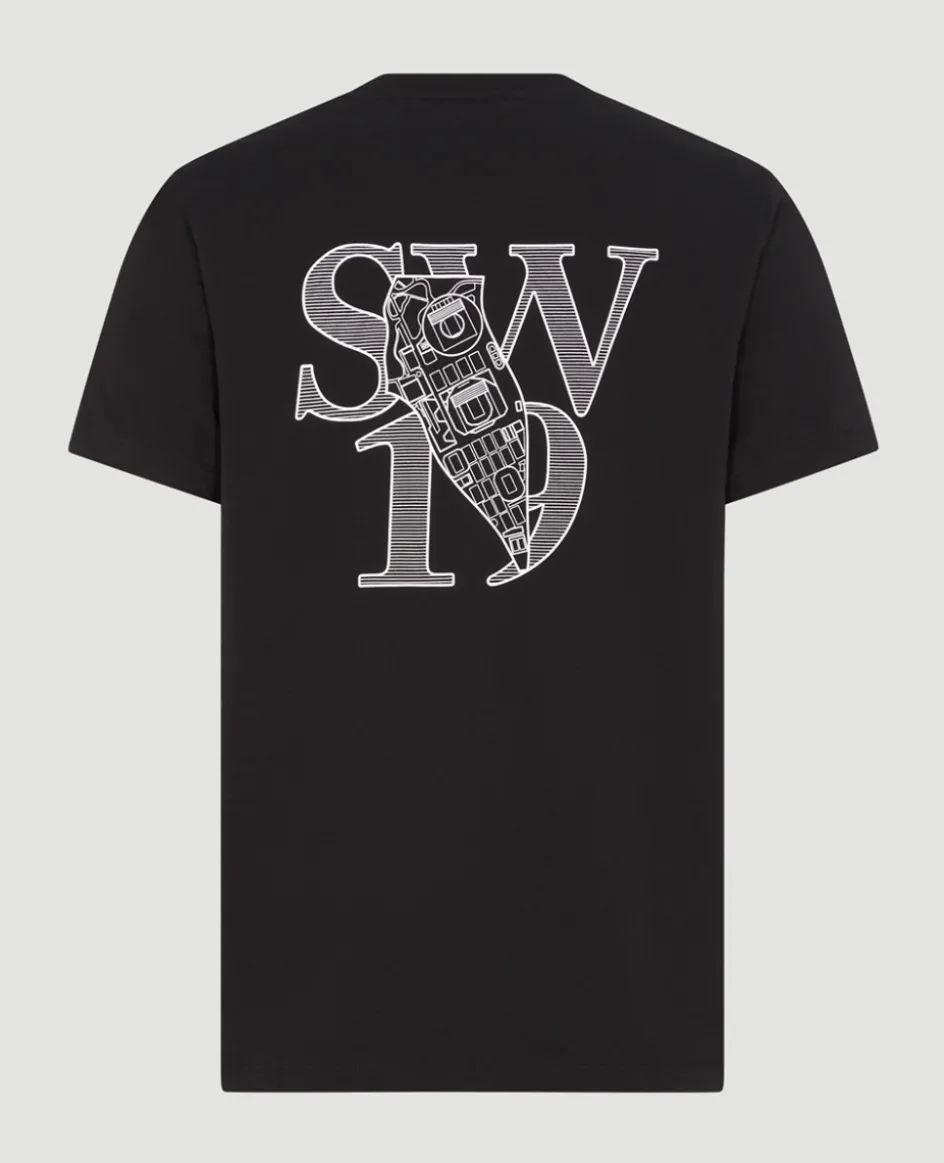 Wimbledon Mens SW19 Print T-Shirt - Black- T-Shirts