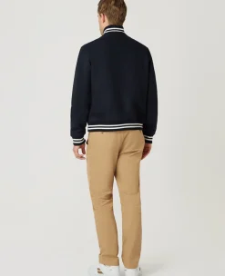 Wimbledon Mens Varsity Jacket - Navy- Jackets & Coats