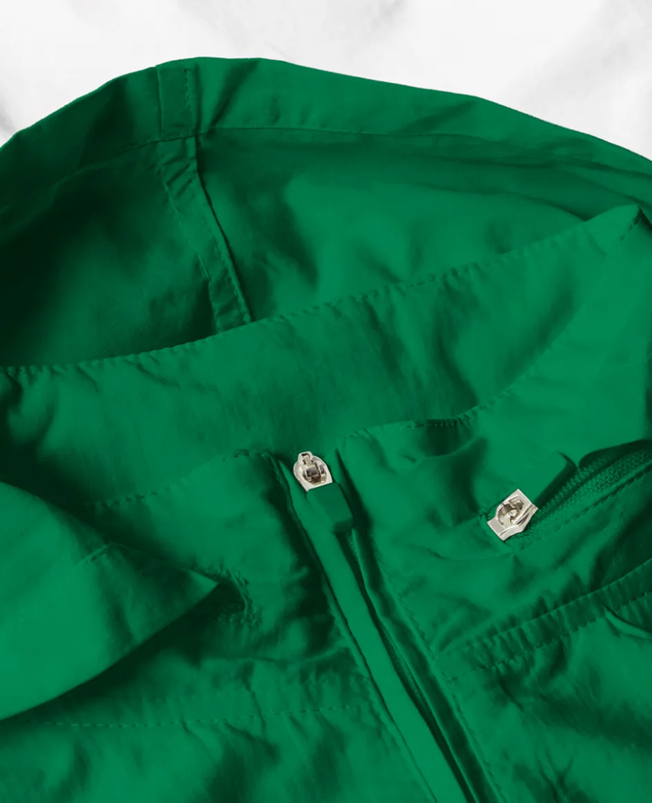 Wimbledon Mens Windbreaker Jacket - Green & White- Jackets & Coats