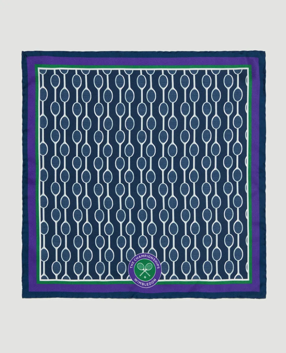 Wimbledon Pocket Square - Rackets- Accessories
