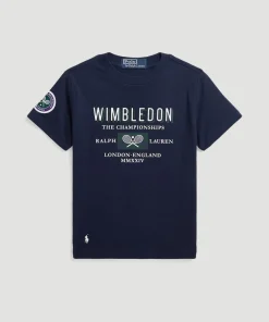 Wimbledon Polo Ralph Lauren Kids Dated T-Shirt - Navy-Kids Tops & T-Shirts