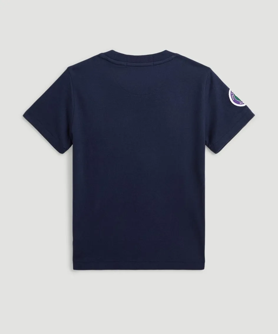 Wimbledon Polo Ralph Lauren Kids Dated T-Shirt - Navy-Kids Tops & T-Shirts