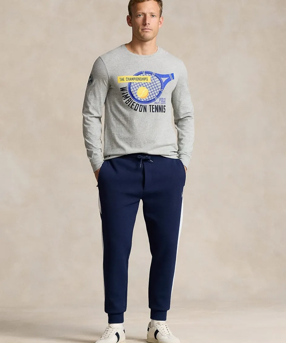 Wimbledon Polo Ralph Lauren Mens Custom Slim Fit T-Shirt - Grey- T-Shirts