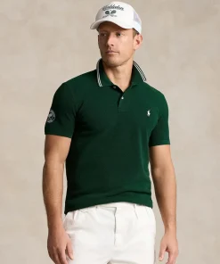 Wimbledon Polo Ralph Lauren Mens Polo Collar Sweater - Green- Knitwear
