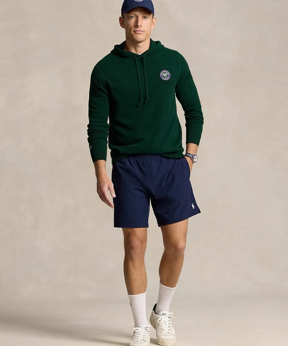 Wimbledon Polo Ralph Lauren Mens Washable Cashmere Sweater - Green- Knitwear