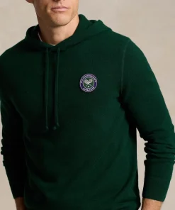 Wimbledon Polo Ralph Lauren Mens Washable Cashmere Sweater - Green- Knitwear