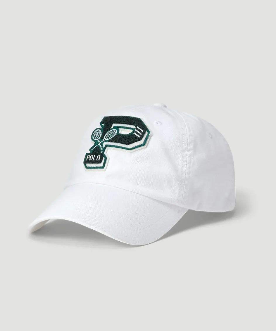 Wimbledon Polo Ralph Lauren Twill Ball Cap - White- Baseball Cap