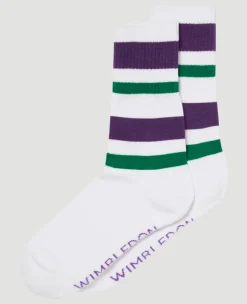 Wimbledon Socks Crew Ankle Stripe- Accessories