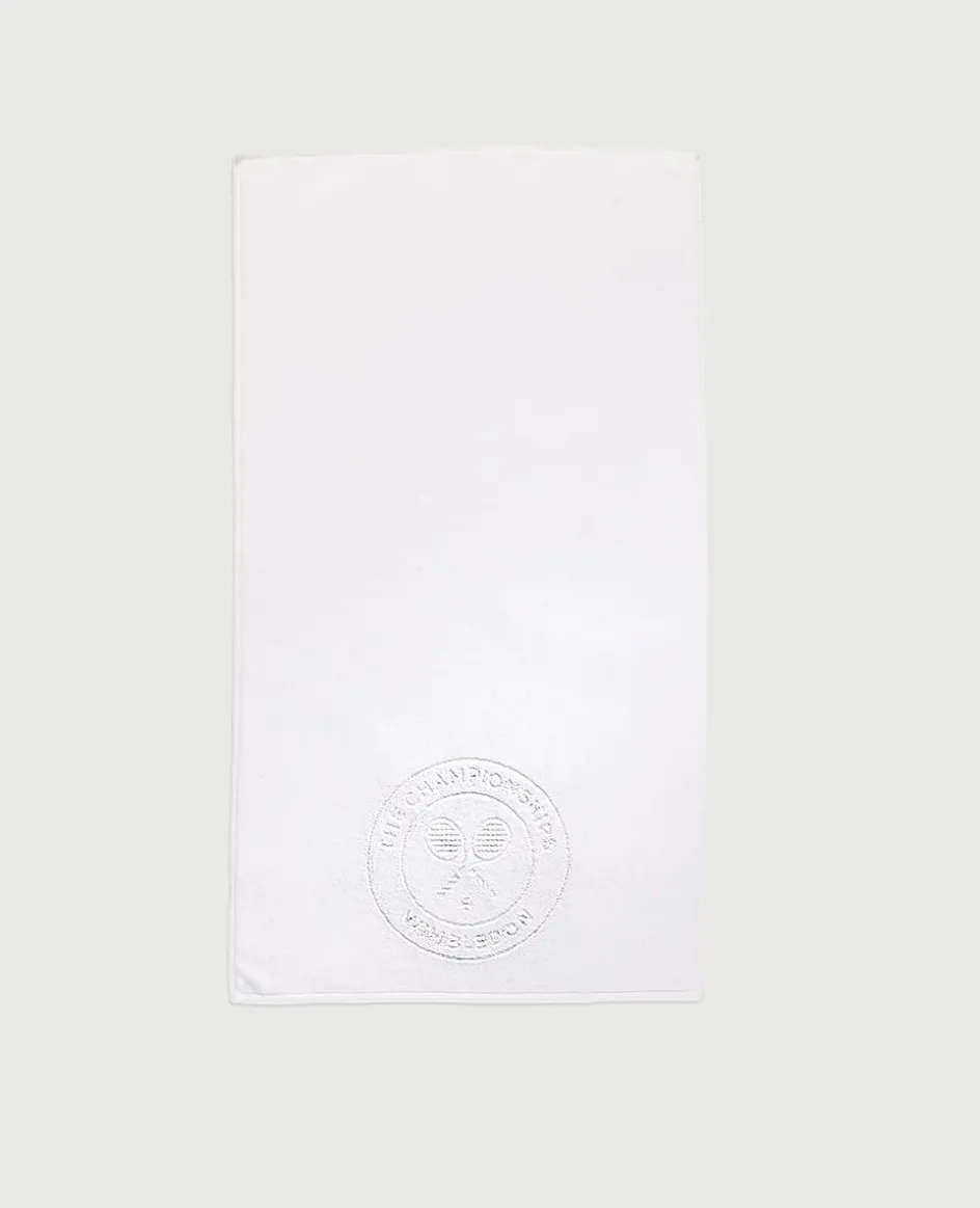 Wimbledon Towel White Logo Bath- Towels