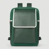 Wimbledon Leather & Canvas Backpack - Botanical- Backpack