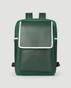 Wimbledon Leather & Canvas Backpack - Botanical- Backpack
