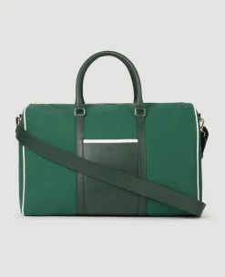 Wimbledon Leather & Canvas Weekend Bag - Botanical- Travel
