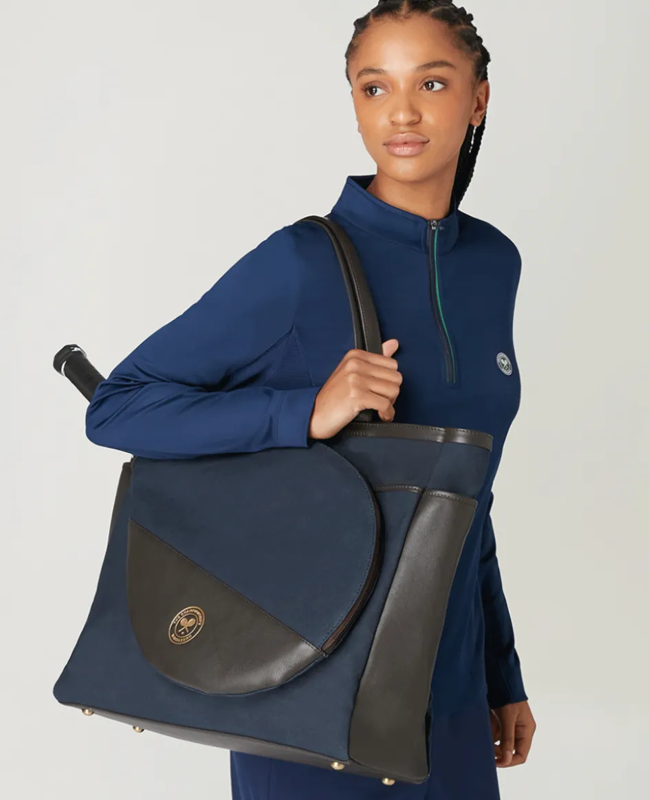 Wimbledon SW19 Tennis Tote Bag - Navy- Tote|Bags