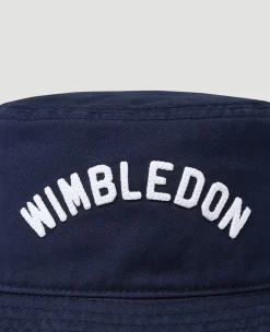 Wimbledon Wordmark Bucket Hat - Navy- Bucket Hat