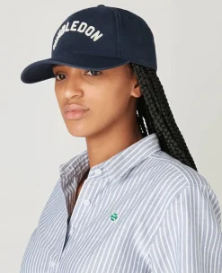 Wimbledon Wordmark Cap in Navy- Baseball Cap