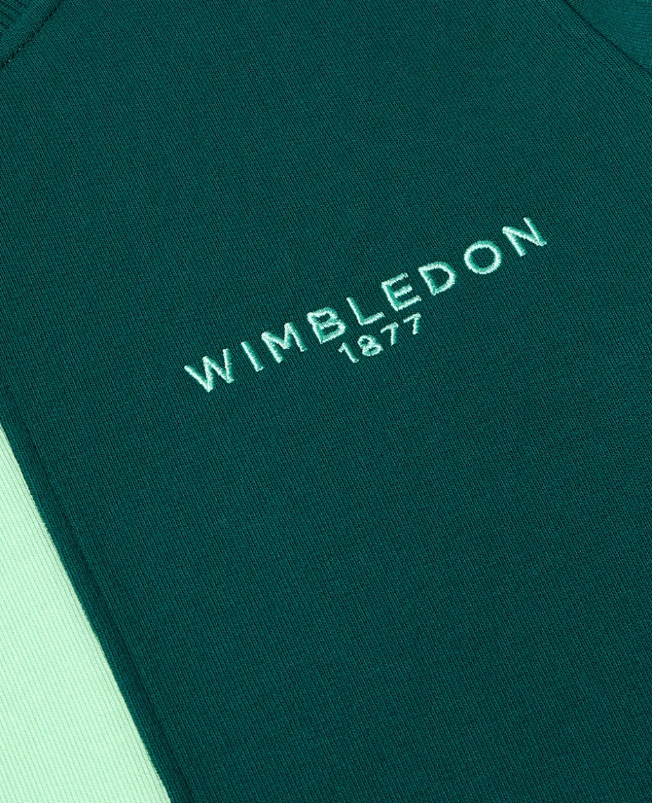 Wimbledon Womens Block Sweatshirt - Green-Women Sweatshirts & Hoodies