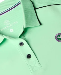 Wimbledon Womens Cap Sleeved Polo - Green-Women Tops & T-Shirts