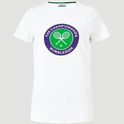 Wimbledon Women's Championships Logo T-Shirt - White-Women Tops & T-Shirts