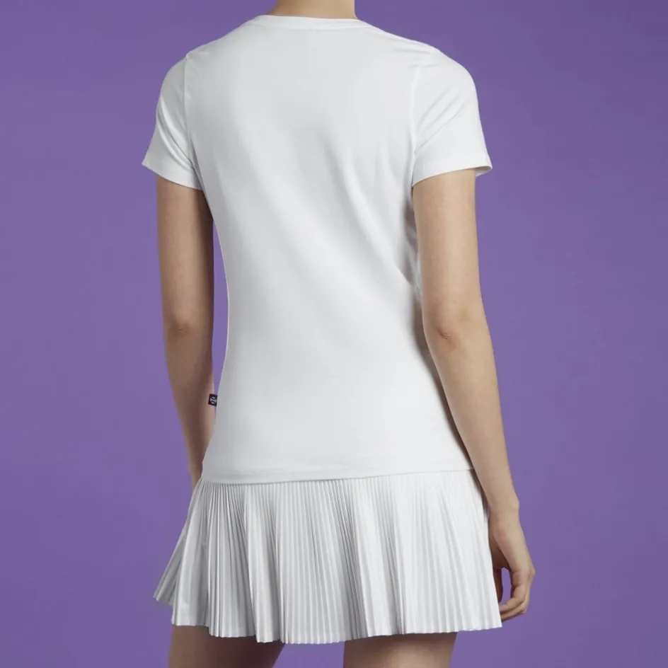 Wimbledon Women's Championships Logo T-Shirt - White-Women Tops & T-Shirts