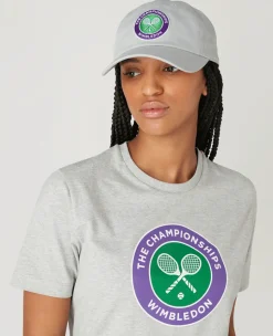 Wimbledon Womens Championships Logo T-Shirt - Grey-Women Tops & T-Shirts