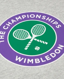 Wimbledon Womens Championships Logo T-Shirt - Grey-Women Tops & T-Shirts