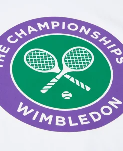 Wimbledon Womens Championships Logo T-Shirt - White-Women Tops & T-Shirts