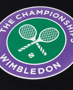 Wimbledon Womens Championships Logo T-Shirt - Black-Women Tops & T-Shirts
