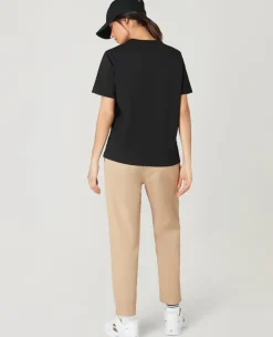 Wimbledon Womens Championships Logo T-Shirt - Black-Women Tops & T-Shirts