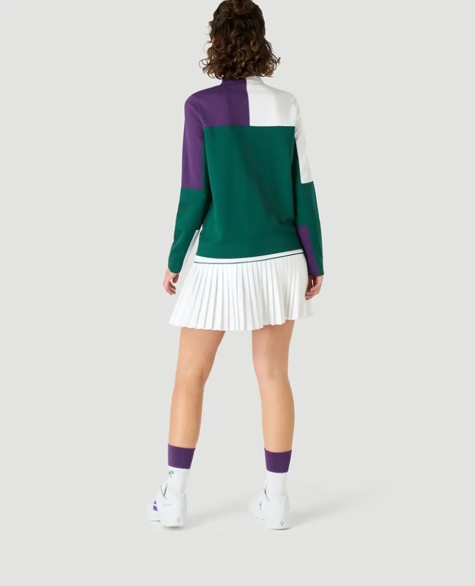 Wimbledon Womens Contrast Skort - White-Women Dresses & Skorts|Dresses & Skirts