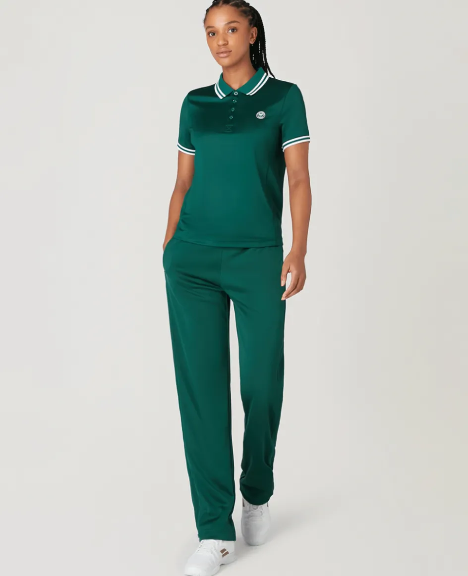 Wimbledon Women's Core Performance Polo - Green-Women Tops & T-Shirts
