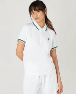 Wimbledon Women's Core Performance Polo - White-Women Tops & T-Shirts|Tops & T-Shirts