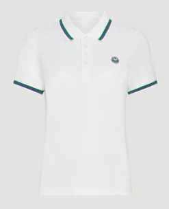 Wimbledon Women's Core Performance Polo - White-Women Tops & T-Shirts|Tops & T-Shirts