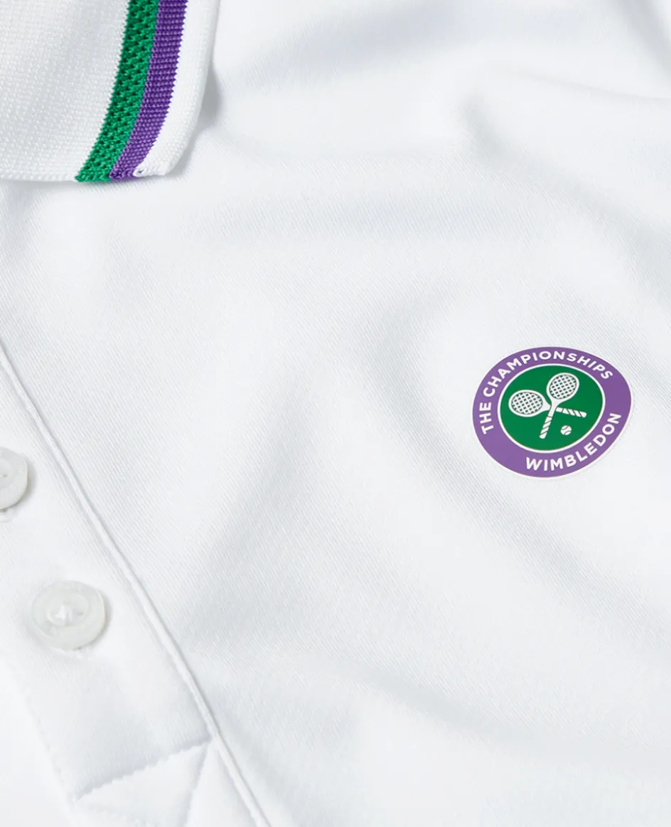 Wimbledon Women's Core Performance Polo - White-Women Tops & T-Shirts|Tops & T-Shirts
