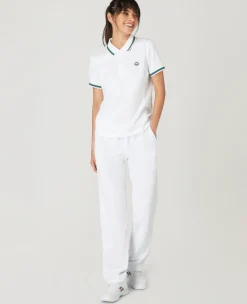 Wimbledon Women's Core Performance Polo - White-Women Tops & T-Shirts|Tops & T-Shirts