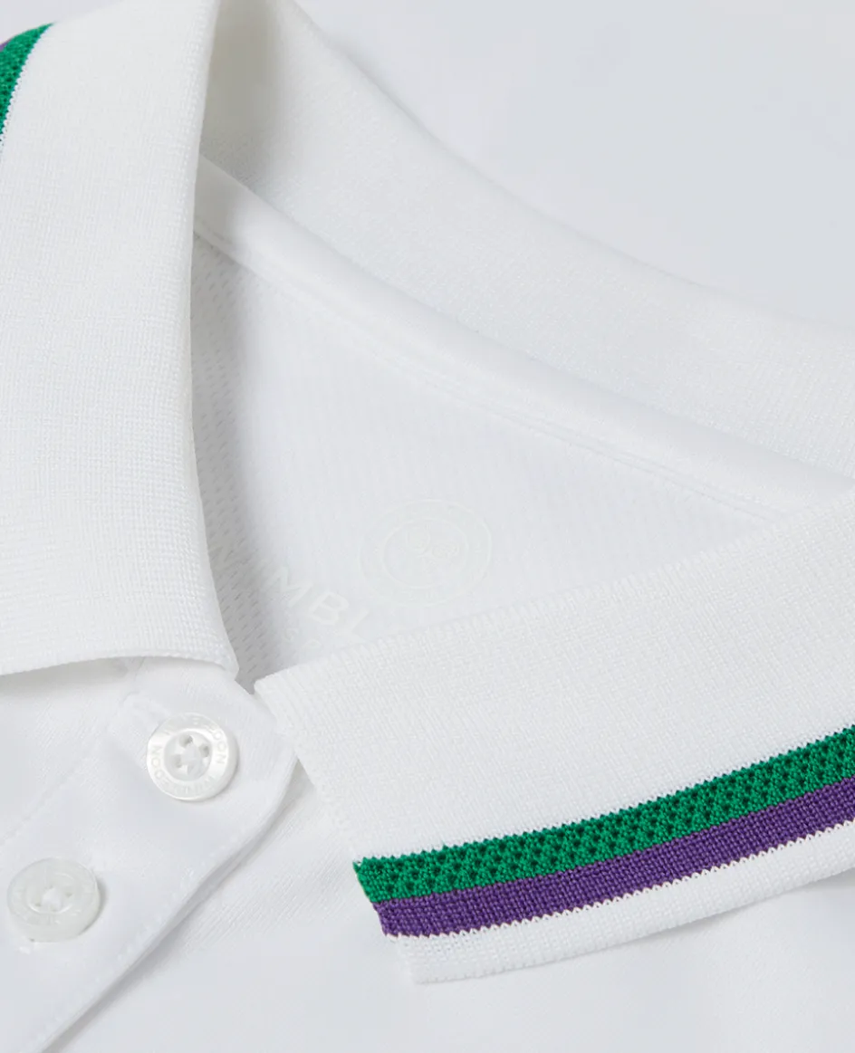 Wimbledon Women's Core Performance Sleeveless Polo - White-Women Tops & T-Shirts|Tops & T-Shirts