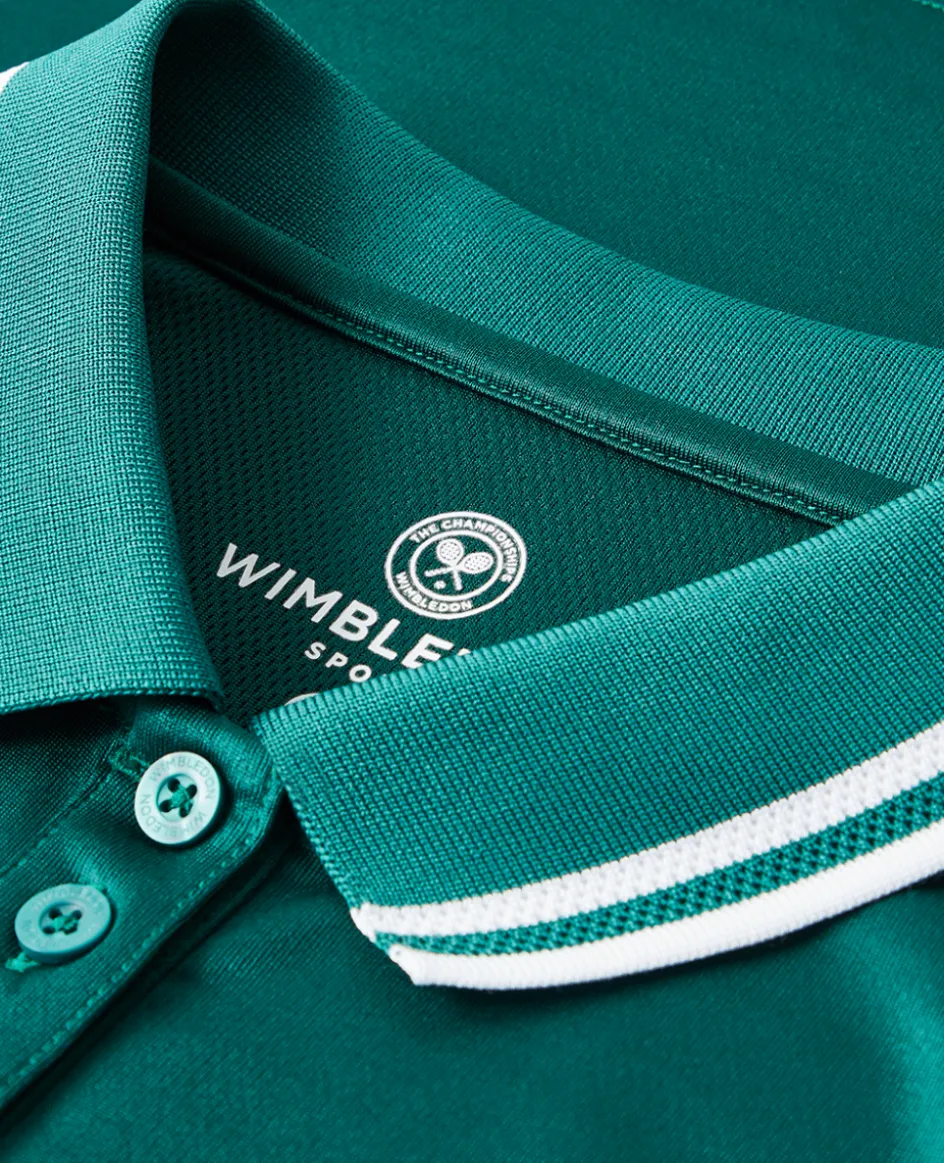 Wimbledon Women's Core Performance Sleeveless Polo - Green-Women Tops & T-Shirts