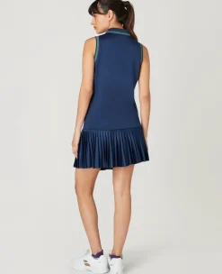 Wimbledon Women's Core Performance Sleeveless Polo - Navy-Women Tops & T-Shirts|Tops & T-Shirts