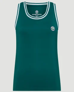 Wimbledon Women's Core Performance Tank - Green-Women Tops & T-Shirts