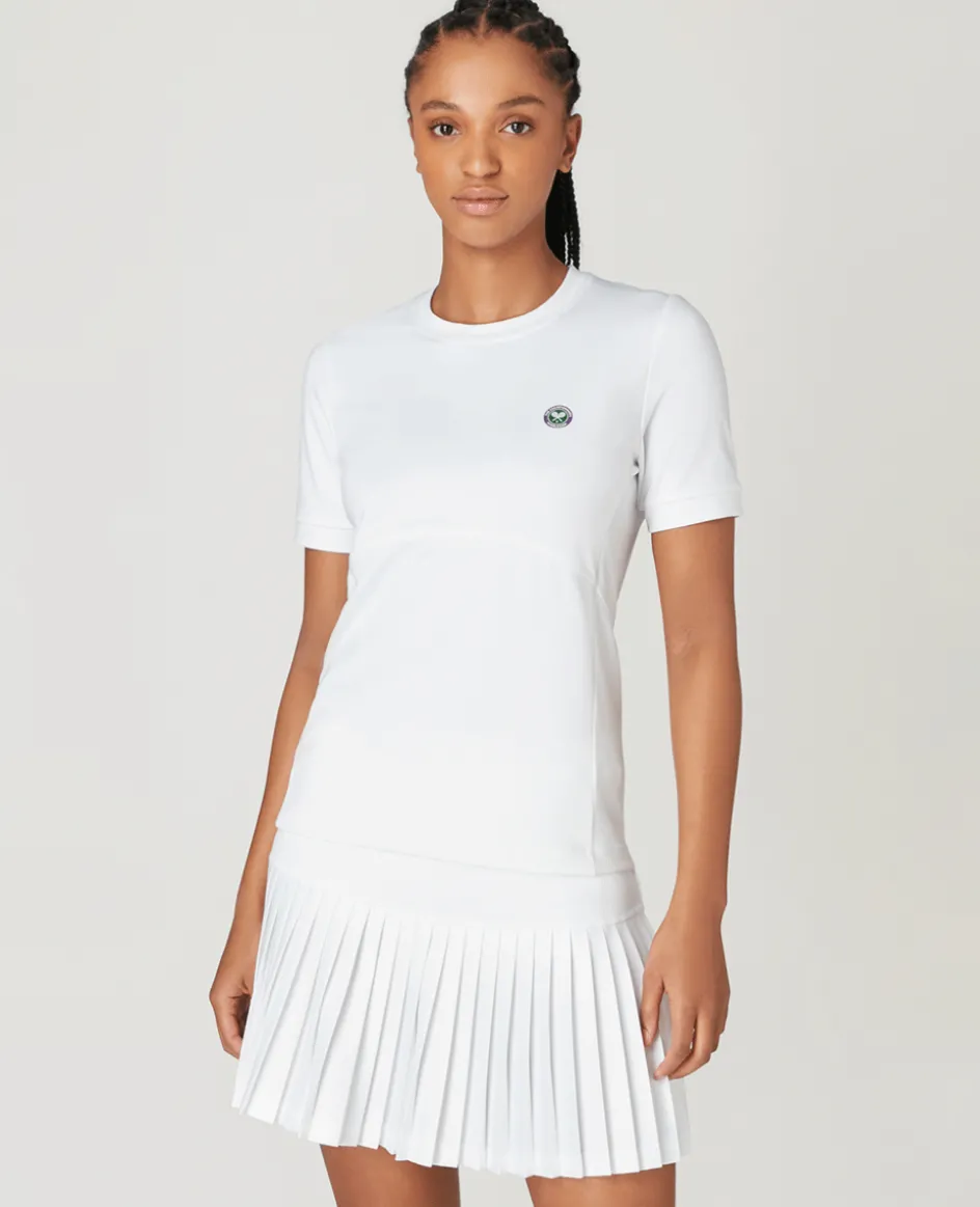 Wimbledon Women's Core Performance Tee - White-Women Tops & T-Shirts|Tops & T-Shirts