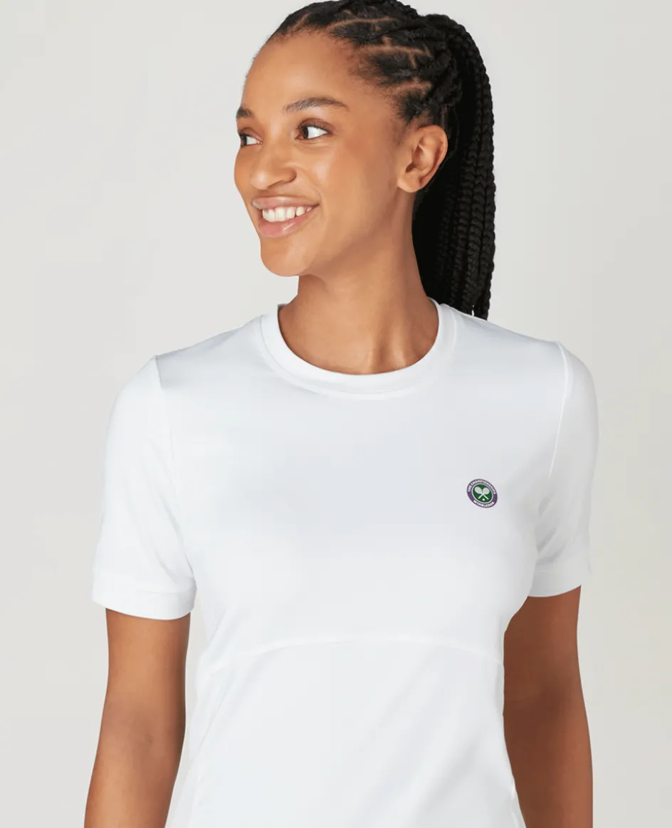 Wimbledon Women's Core Performance Tee - White-Women Tops & T-Shirts|Tops & T-Shirts
