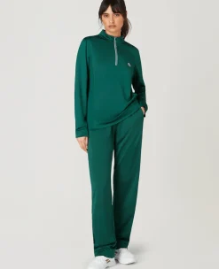 Wimbledon Women's Core Performance Track Pant in Green-Women Trousers & Shorts