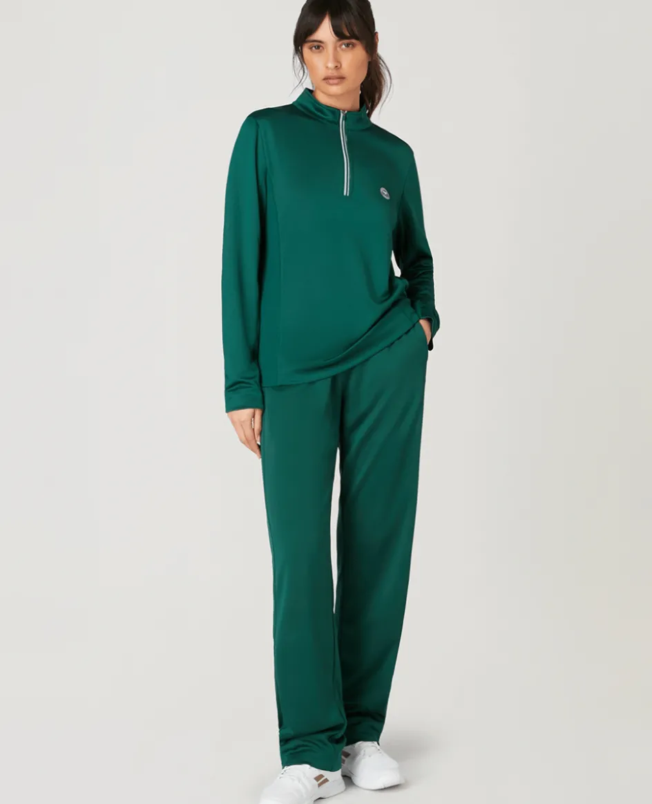 Wimbledon Women's Core Performance Track Pant in Green-Women Trousers & Shorts