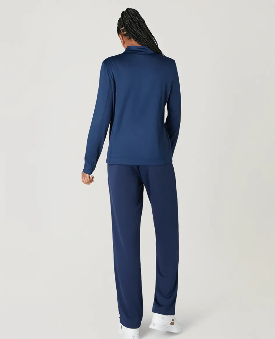 Wimbledon Women's Core Performance 1/4 Zip Training Top - Navy-Women Sweatshirts & Hoodies|Tops & T-Shirts