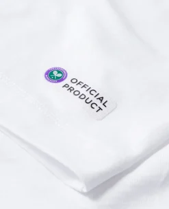 Wimbledon Womens Floral Logo T-Shirt - White-Women Tops & T-Shirts