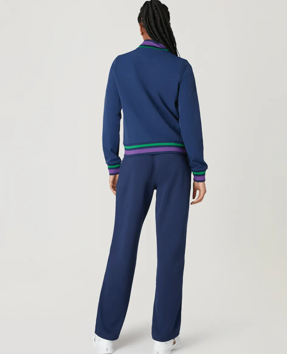 Wimbledon Womens Full Zip Jacket - Navy-Women Sweatshirts & Hoodies|Jackets & Coats
