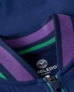 Wimbledon Womens Full Zip Jacket - Navy-Women Sweatshirts & Hoodies|Jackets & Coats