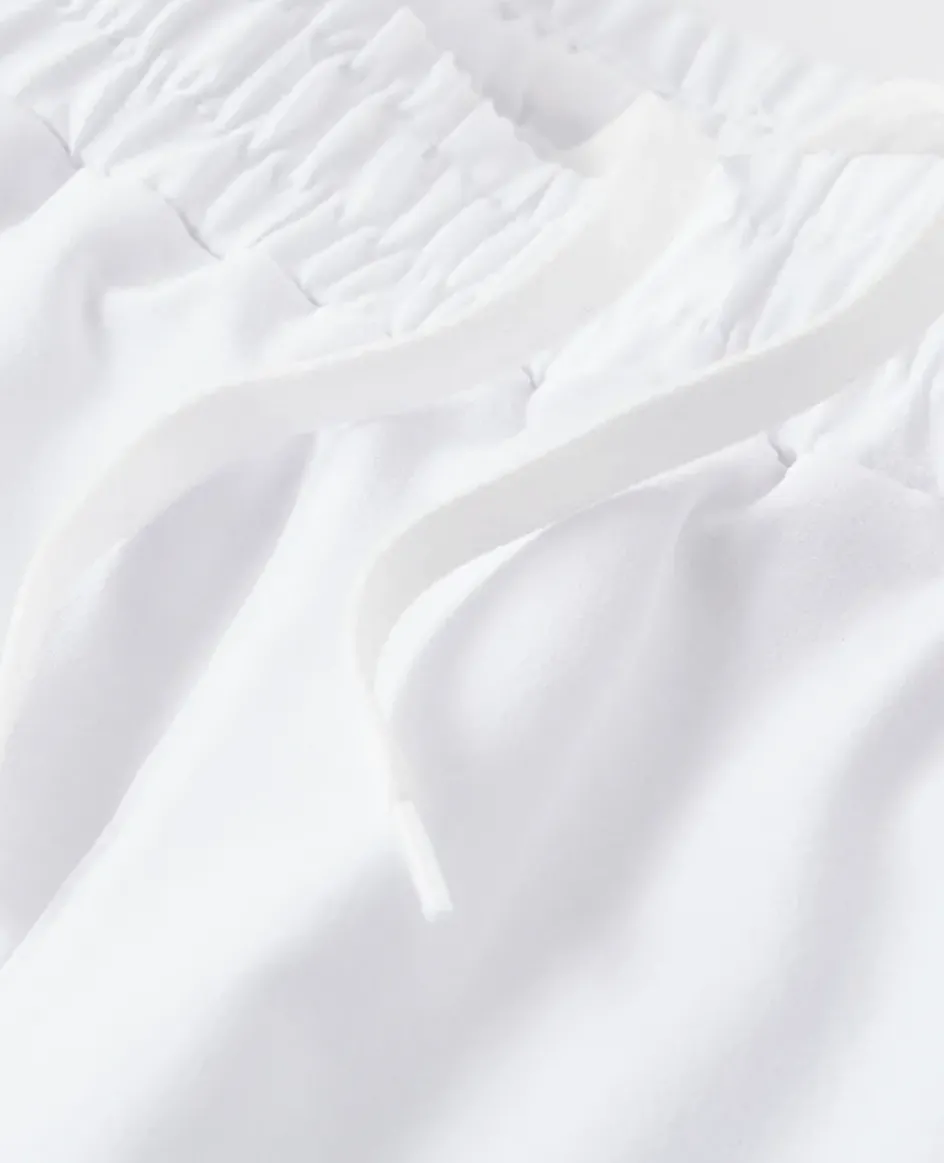 Wimbledon Womens Layered Shorts - White & Navy-Women Trousers & Shorts|Trousers & Shorts