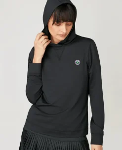 Wimbledon Womens Light Performance Hoody - Black-Women Sweatshirts & Hoodies|Sweatshirts & Hoodies