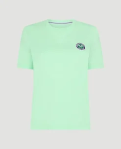 Wimbledon Womens Logo Badge T-Shirt - Green-Women Tops & T-Shirts